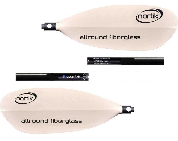 NORTIK Allround Fiberglas 4-teiliges Tourenpaddel