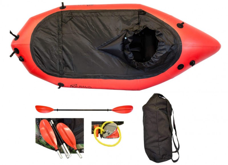 Verano Packraft Komplettset rot