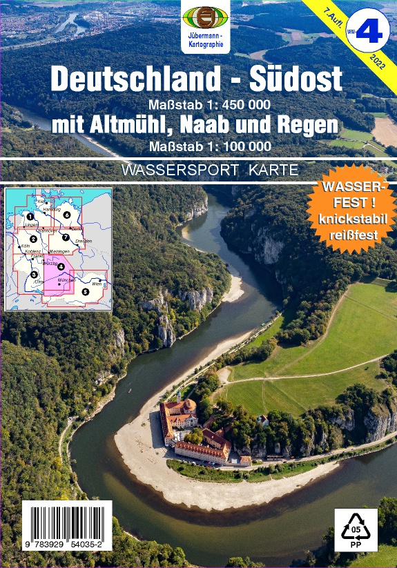 Wassersport-Wanderkarte WW4 Jübermann Verlag