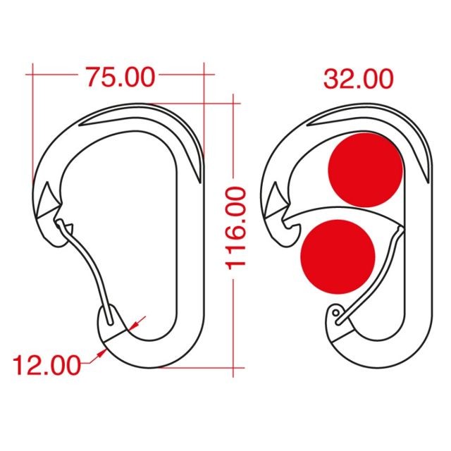 Paddler Karabiner Wire