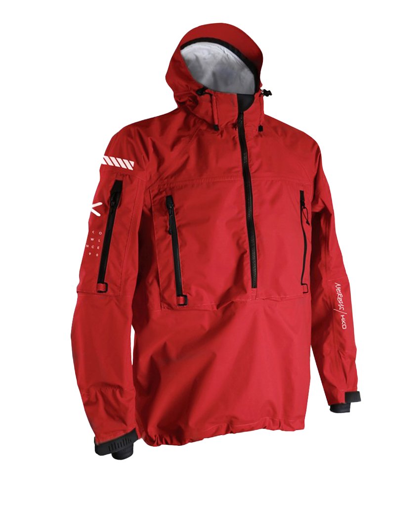 Hiko Nereus Paddeljacke Tourenjacke mit Kapuze Abverkaufsfarbe rot