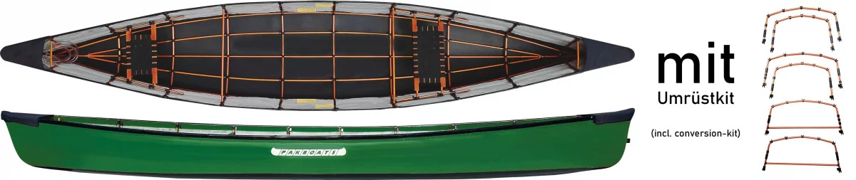 Pakboats PakCanoe 165 Faltkanu inkl. Umbausatz Conversion-Kit