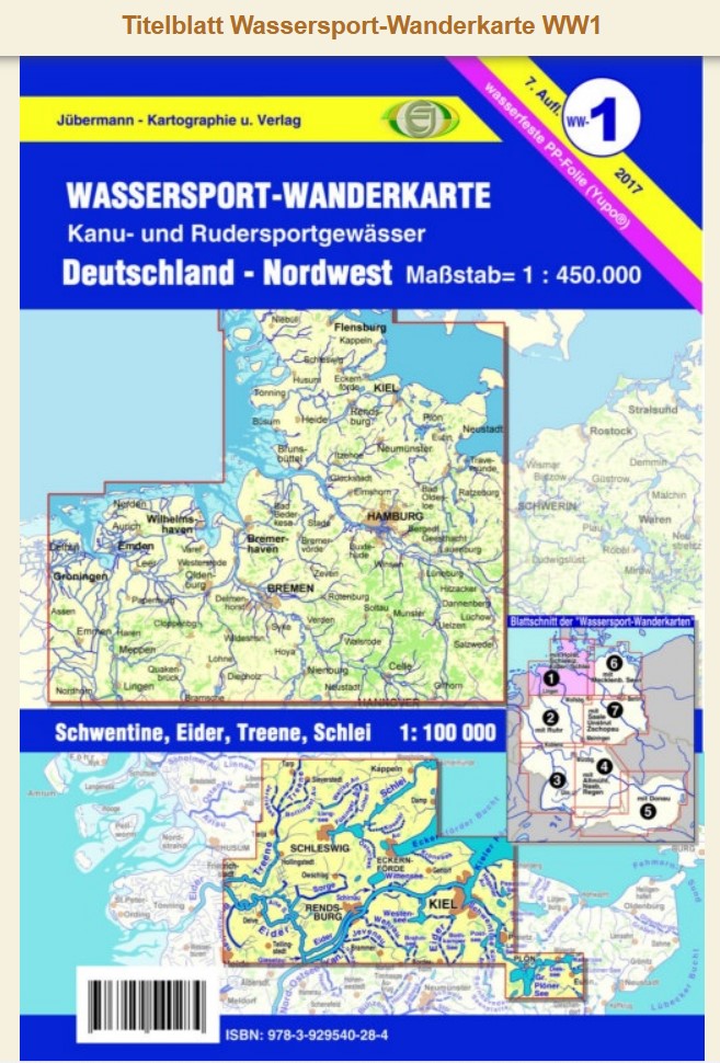 Wassersport-Wanderkarte WW1 Jübermann Verlag