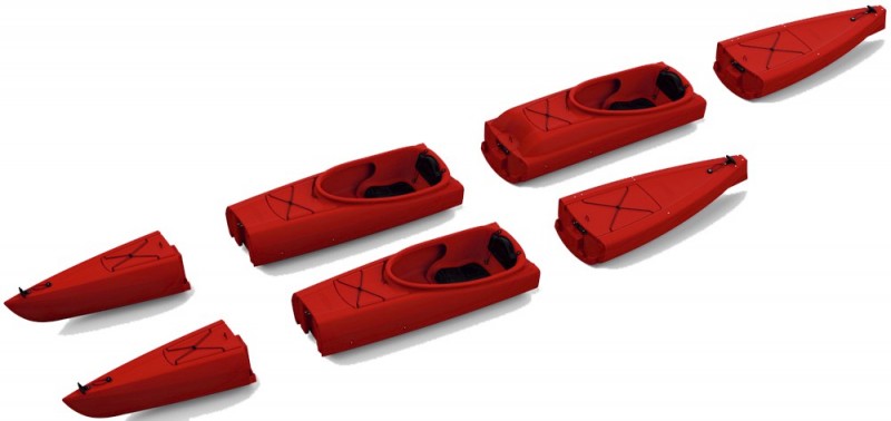 Kayak Innovation Natseq Modular zerlegbares Einerkajak Kayak Innovation Natseq Modular zerlegbares Einerkajak