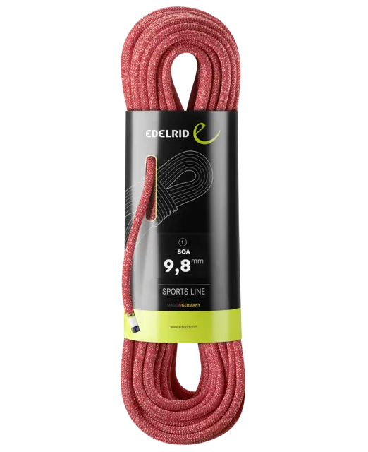 Edelrid BOA 9.8 mm Dynamisches Kletterseil rot