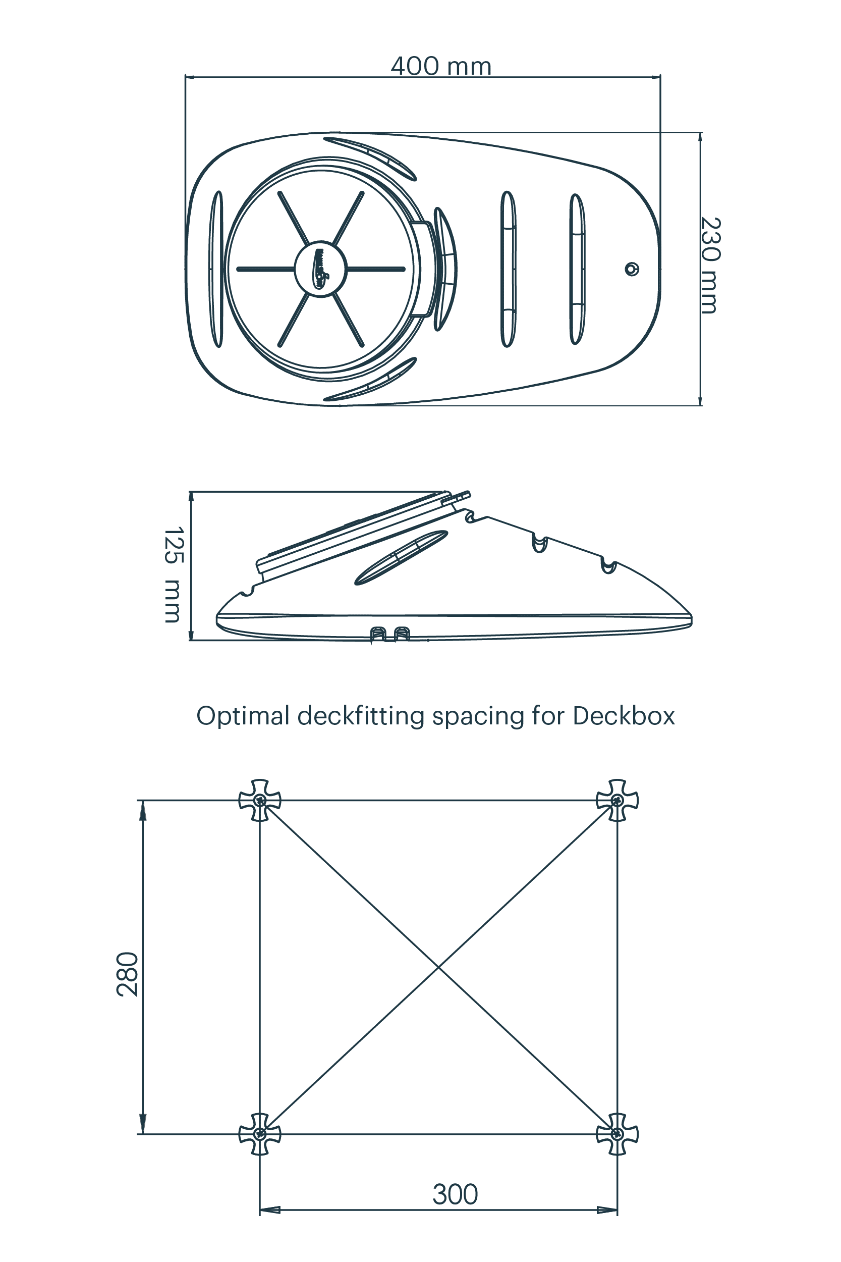 KS Kajak Deckbox Komplettset Nachrüstkit werkzeuglos