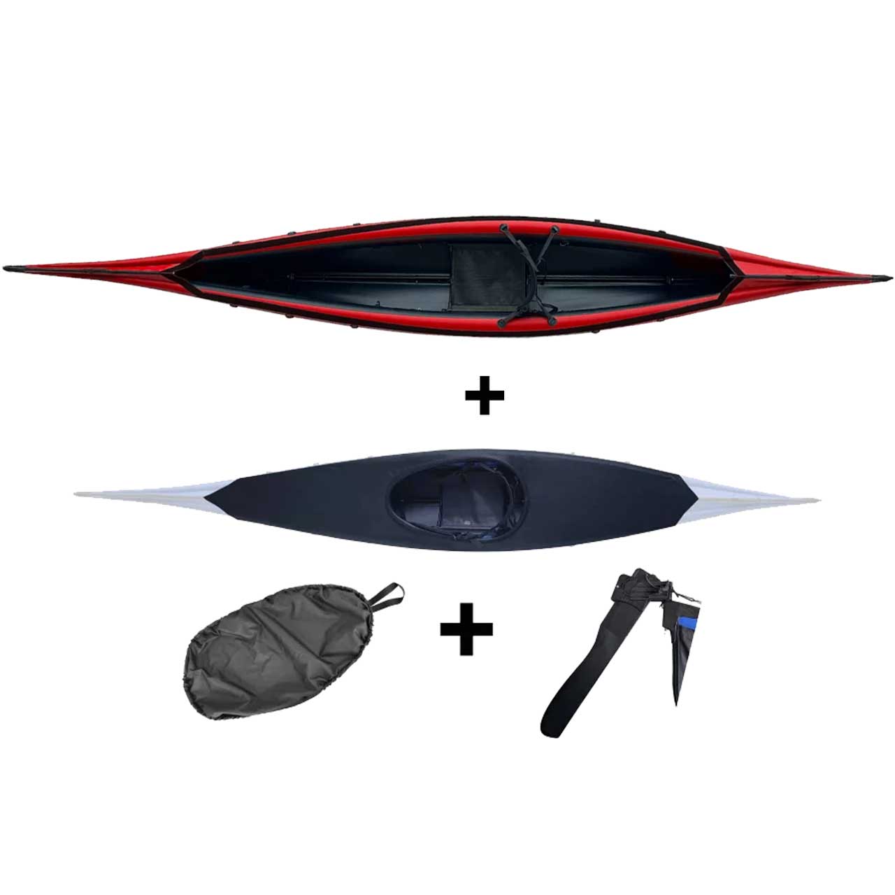 Nortik Scubi SPEED  Edition SET rot Faltboot Luftboot Hybridkajak 