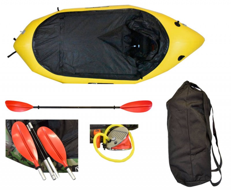 Verano Packraft Komplettset gelb